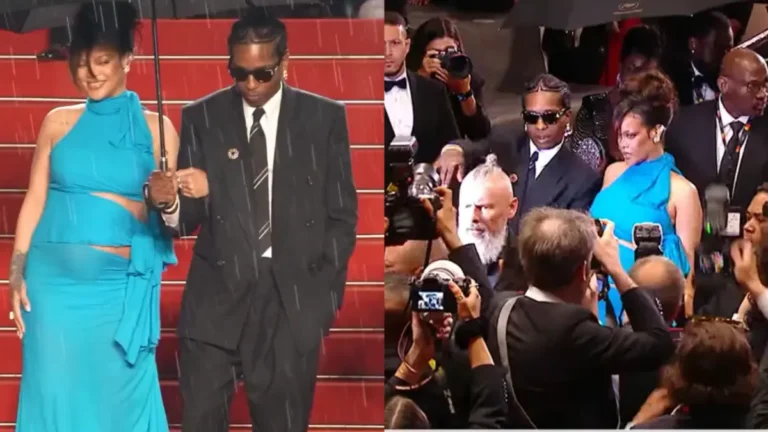 Gravidíssima, Rihanna acompanha A$AP Rocky em sua estreia em Cannes