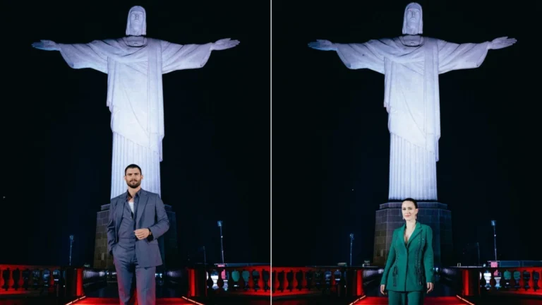 “Superman”: novo Super-Homem e Lois Lane posam no Cristo Redentor; veja