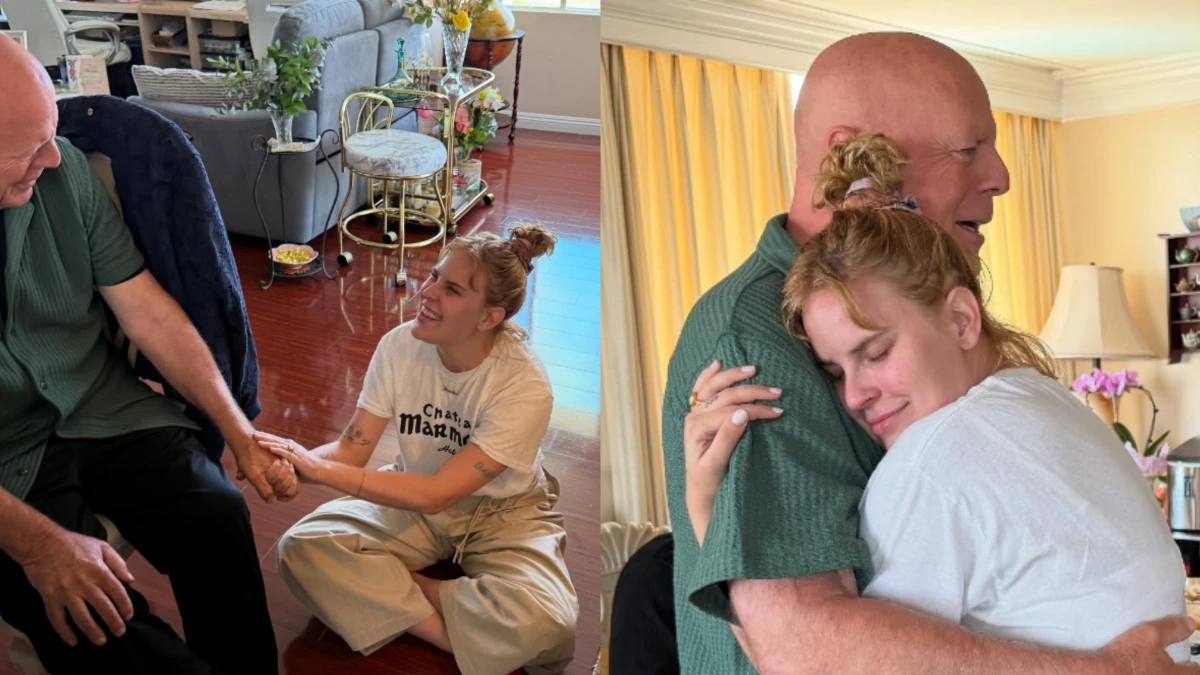 Filha de Bruce Willis compartilha momento fofo ao lado do pai; confira