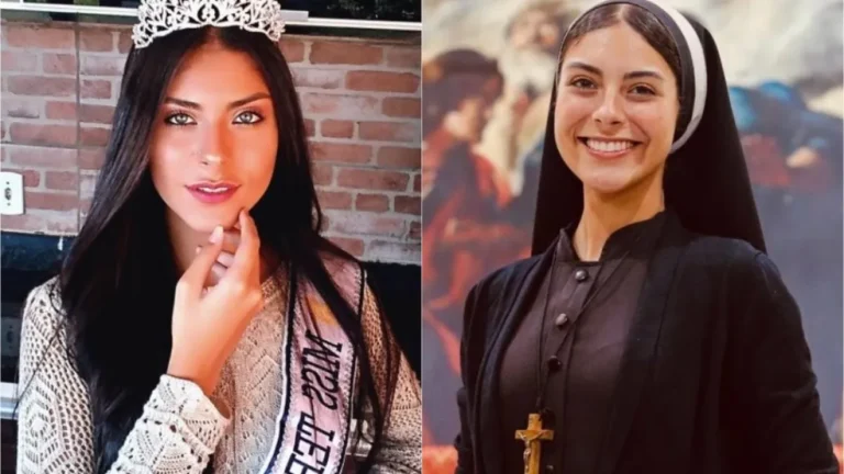 Freira que viralizou após vender terços em bar de Goiânia já foi modelo e miss; veja antes e depois