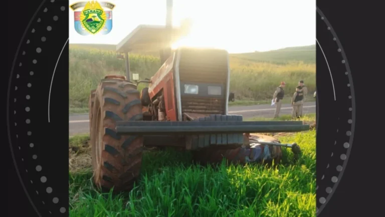 Tratorista morre após carro bater contra traseira de máquina, em rodovia do Paraná