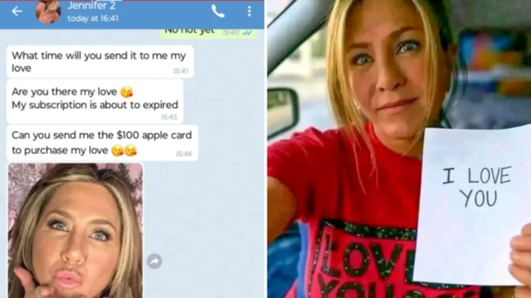 Homem cai em golpe após acreditar que estava conversando com Jennifer Aniston: Disse que me amava