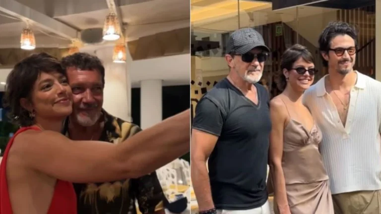 Agatha Moreira mostra bastidores de encontro com Antonio Banderas