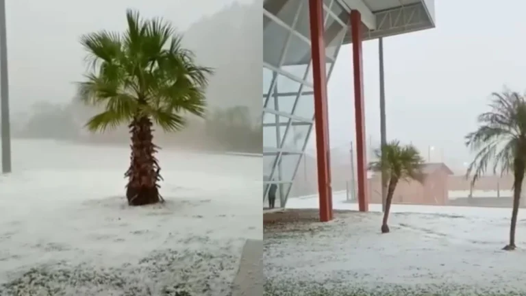 Cidade do Paraná amanhece com chuva intensa e granizo