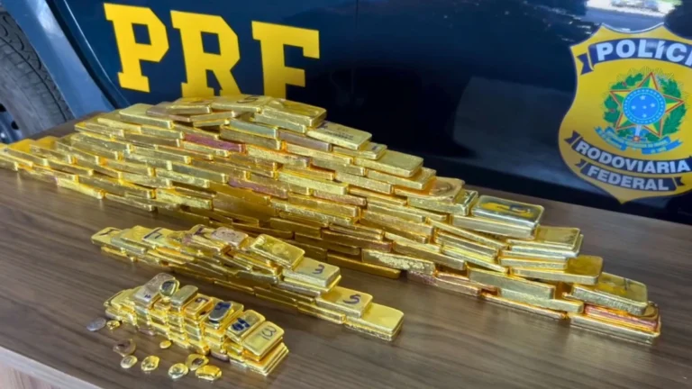 “Montanha de barras de ouro” apreendida pela PRF tem valor milionário; veja