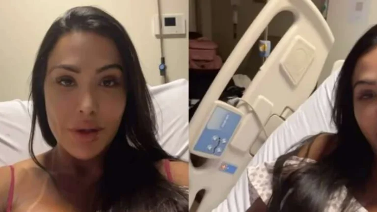 Gracyanne Barbosa aparece em cama de hospital e desabafa após se machucar na Dança dos Famosos