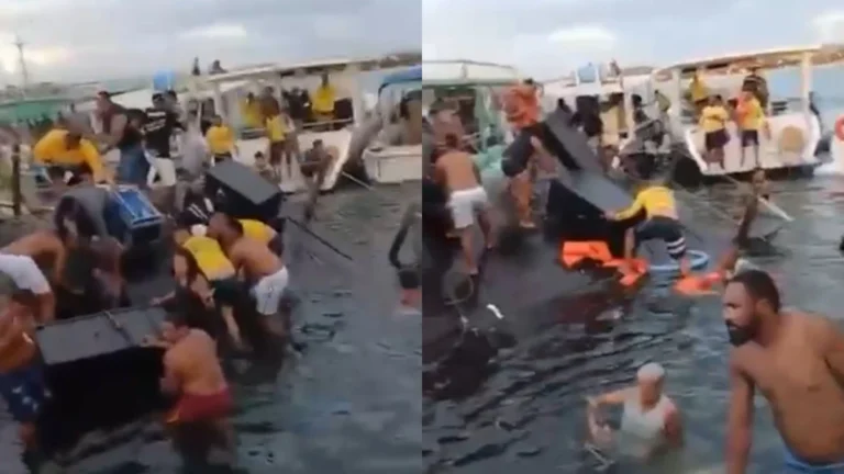 “O Cínico”: embarcação naufraga durante show de banda de pagode em Salvador