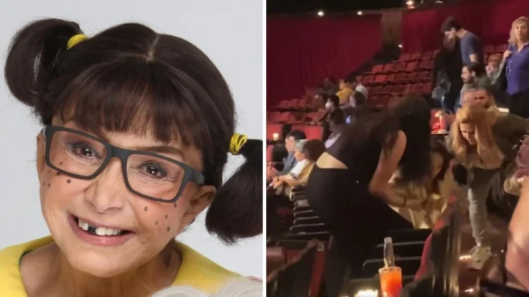 Após internação, Chiquinha, de “Chaves”, cai em escada de teatro; veja