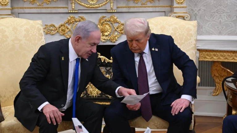 Netanyahu diz que não concordou com Estado palestino em reunião com Trump