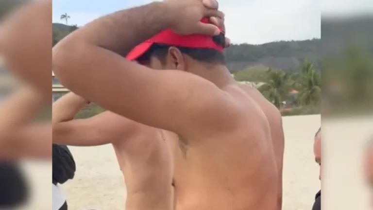 Vídeo: chefe do CV é preso enquanto bebia whisky em praia no RJ