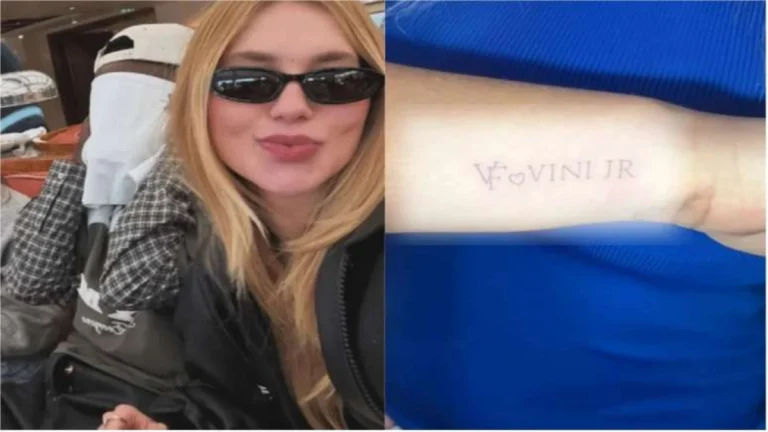 Fã surpreende ao tatuar nomes de Vini Jr. e Virginia para celebrar romance; veja