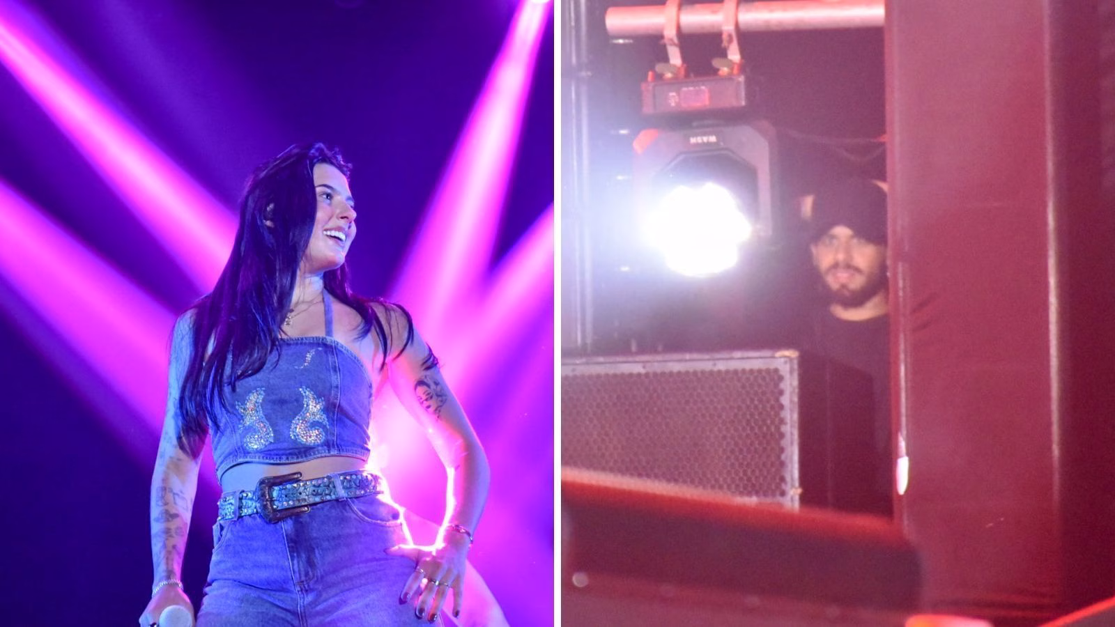Escondido? Zé Felipe assiste show de Ana Castela no backstage