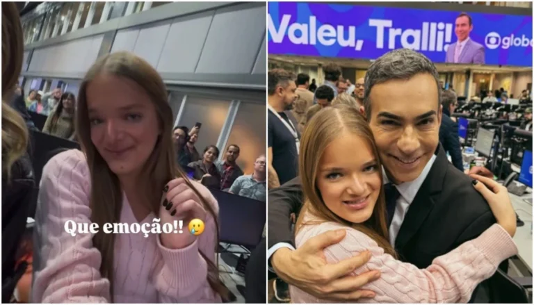 Rafa Justus se emociona com despedida de Tralli do “Jornal Hoje”