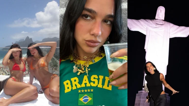 Samba, churrasquinho e praia: saiba como foi a semana de Dua Lipa no Brasil