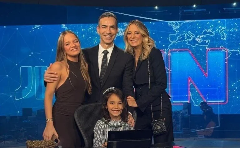 Tici Pinheiro celebra estreia de César Tralli no “Jornal Nacional”