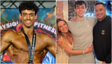Filho de Xanddy e Carla Perez mostra fotos de campeonato de fisiculturismo