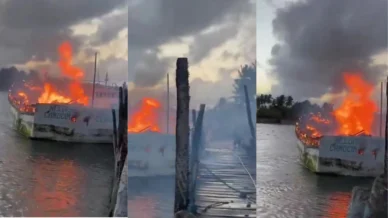 TCP queima barco de R$ 1,8 mi no Ceará após dono se recusar a pagar 