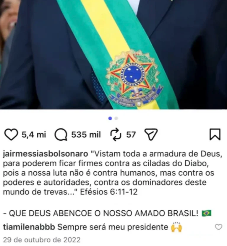 Tweet expõe apoio antigo de Milena a Bolsonaro