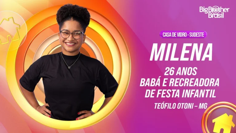 BBB 26: conheça Milena, babá e recreadora que está na Casa de Vidro