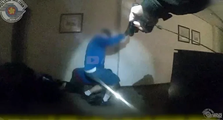 Veja imagens: dois homens são presos por roubo a banco após tiroteio em SP