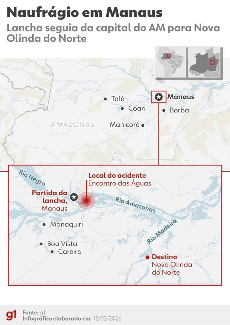 VÍDEO: Barco afunda e deixa 2 mortos no Encontro das Águas, em Manaus; passageiros ficaram à deriva, e 7 estão desaparecidos