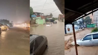Temporal causa alagamentos em Nova Iguaçu e Paraty, no RJ; veja vídeos