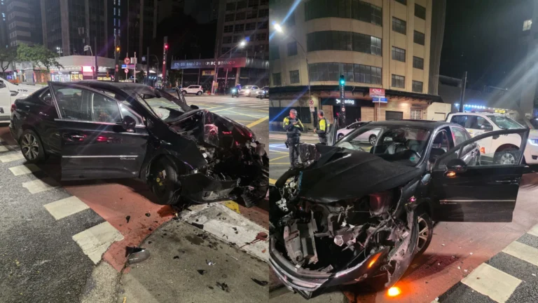 Motorista foge de blitz, bate carro na avenida Paulista (SP) e acaba preso