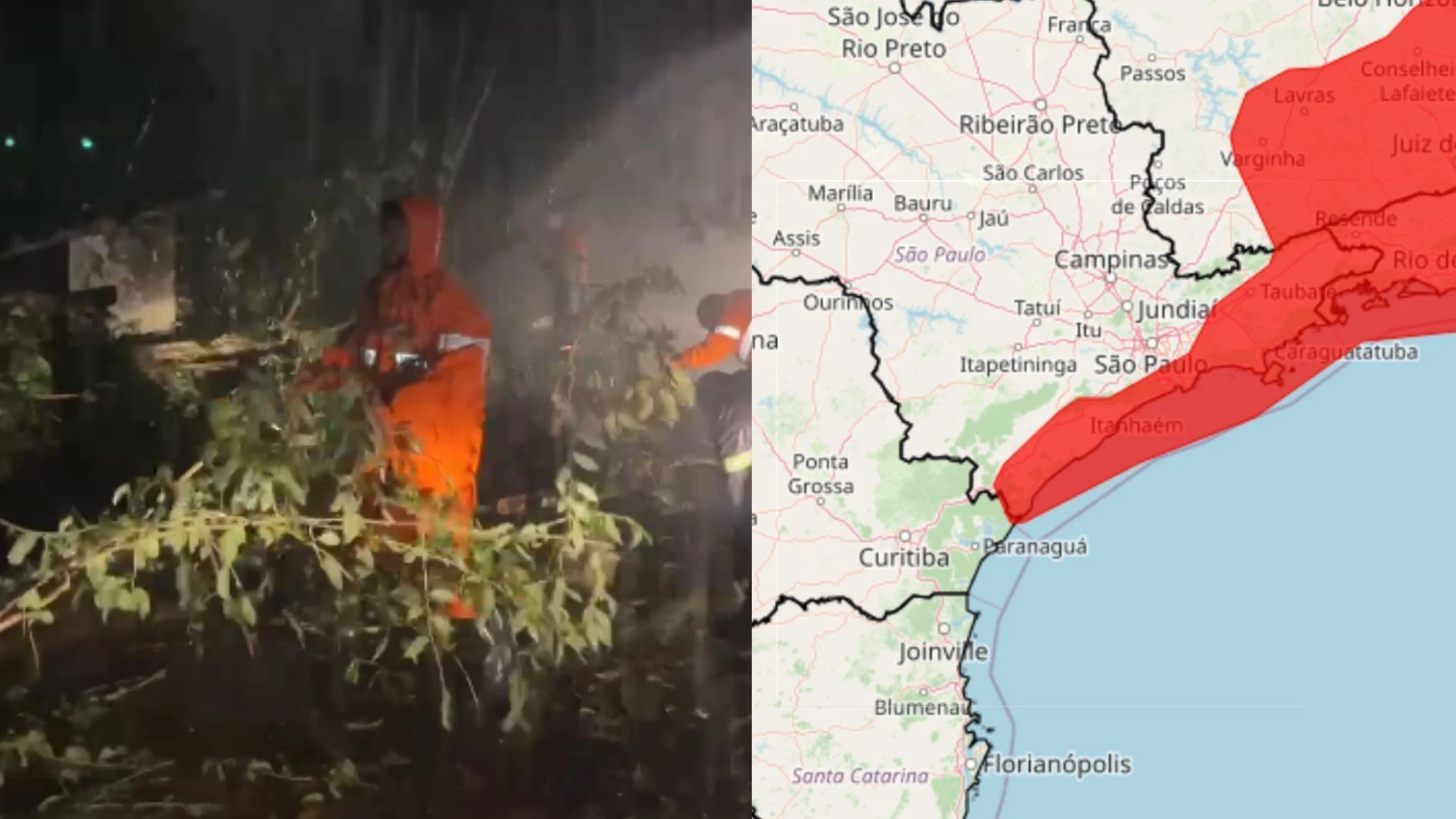 Chuvas castigam litoral de São Paulo sob alerta de “grande perigo”