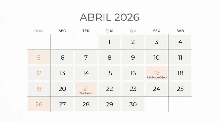 Feriados em abril: veja quais e quando serão os dias de folga