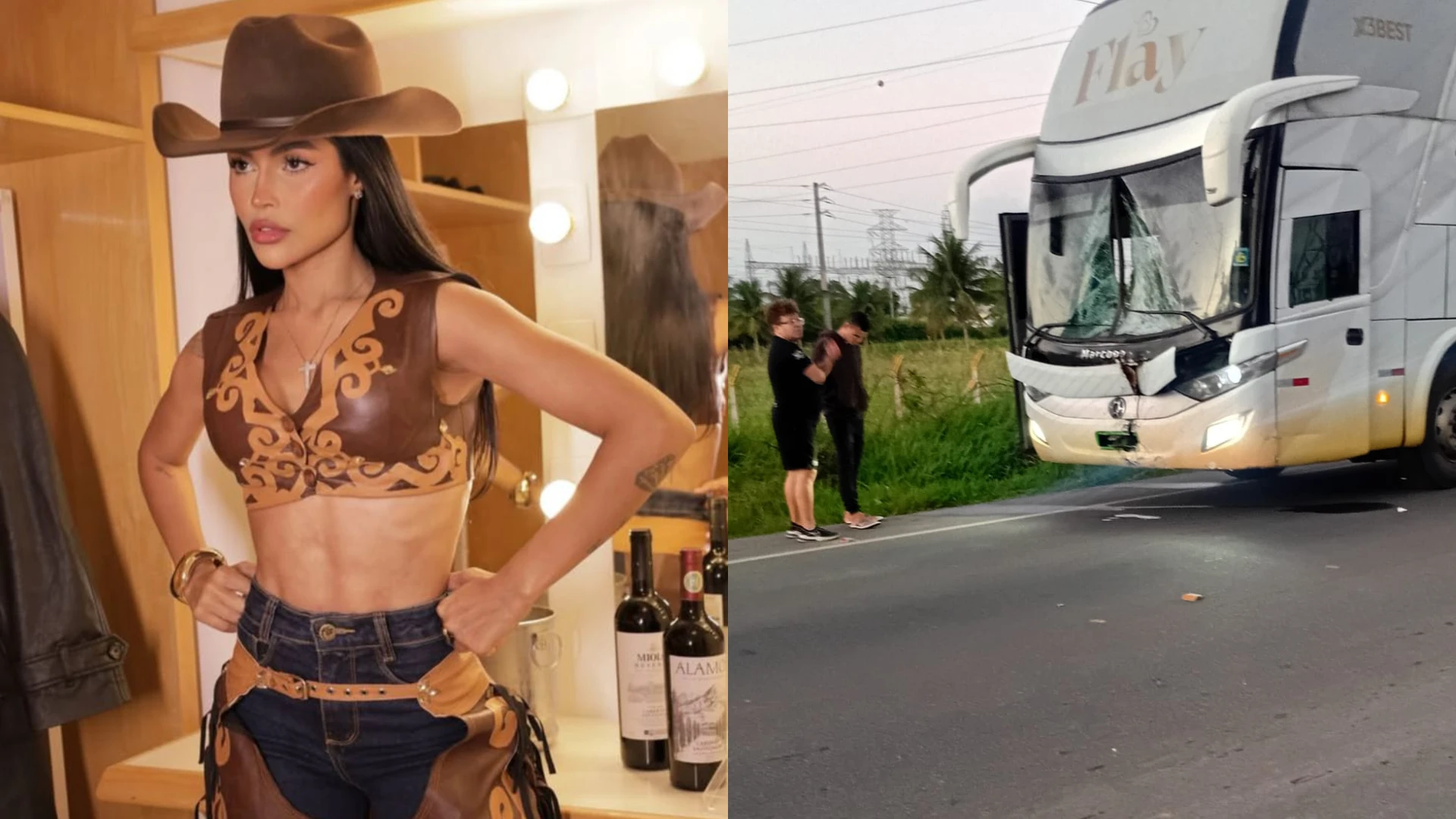 Motociclista morre em acidente com ônibus da cantora Flay em Pernambuco