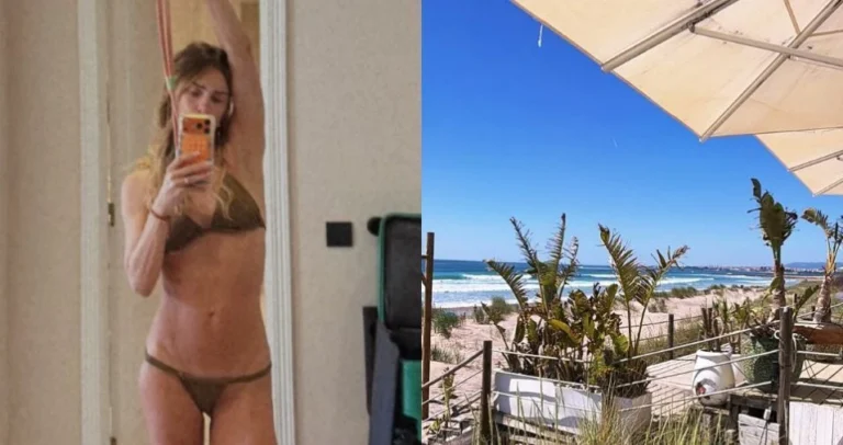 Carol Dieckmmann posa de biquíni antes de ir à praia em Portugal