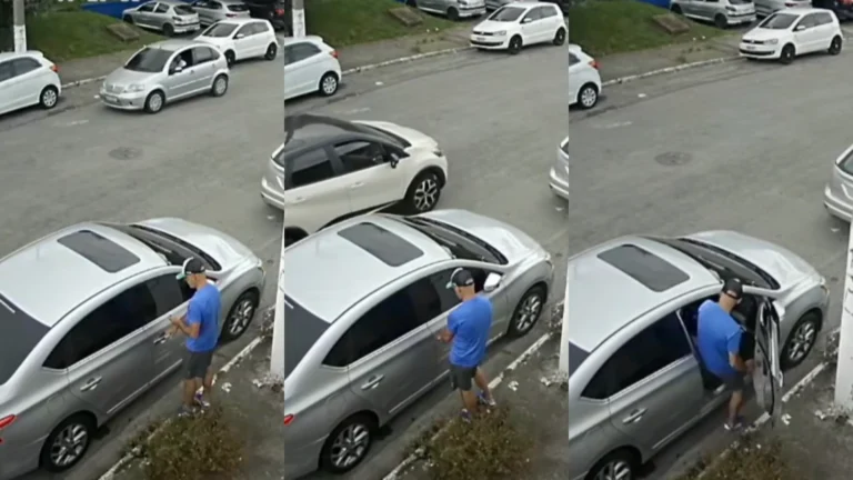 Vídeo: Homem furta carro em plena luz do dia na zona Leste de SP