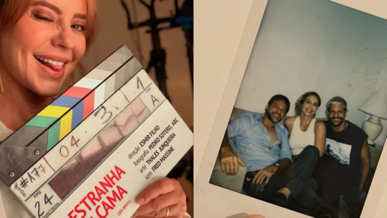 Paolla Oliveira publica fotos dos bastidores de “A Estranha Na Cama”; veja