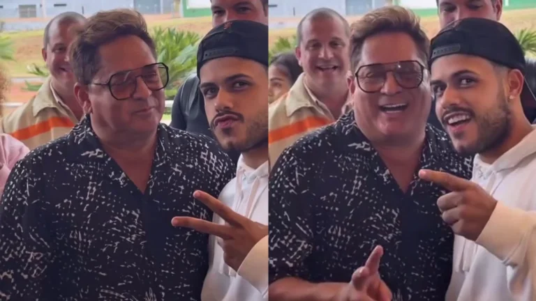 Leonardo se choca ao encontrar sósia do filho: “Olha o Zé Felipe aí”