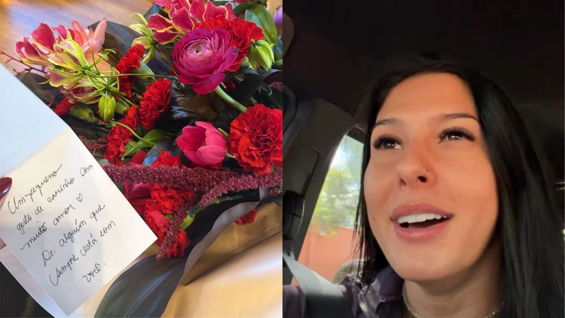 Ana Castela ganha buquê de admirador secreto: 