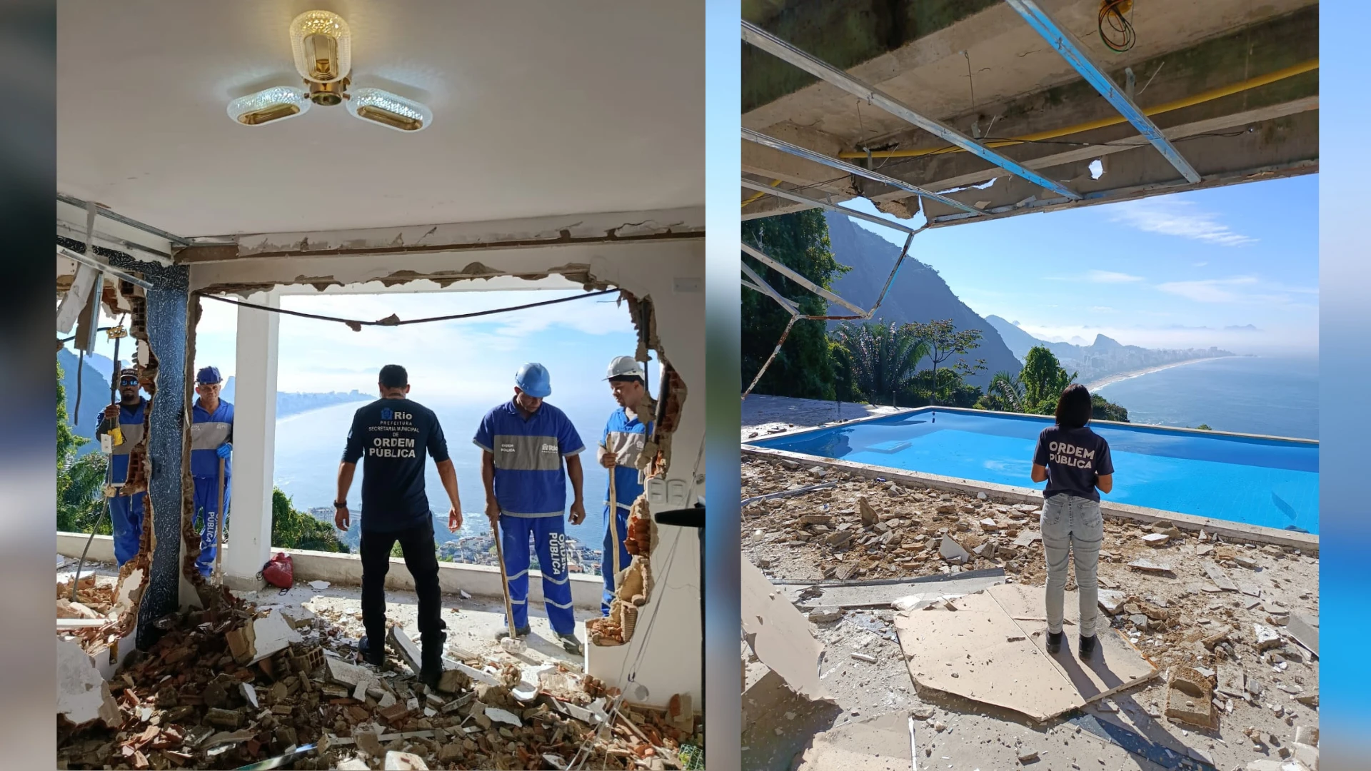 Prefeitura do Rio derruba casa de luxo utilizada por traficantes no Vidigal