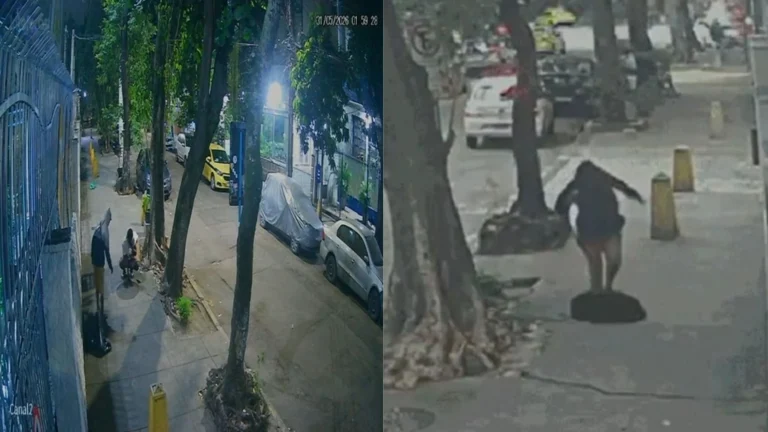 Vídeo: homens abrem bueiro horas antes de mulher cair no Maracanã