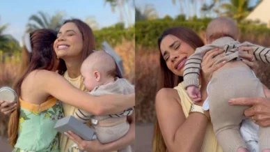 Veja a reação de Lexa ao receber convite de famosa para ser madrinha do sobrinho de Michel Teló
