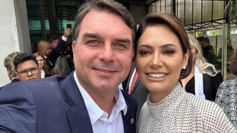 Michelle está desinformada, diz Flávio sobre post que cita festa de Vorcar