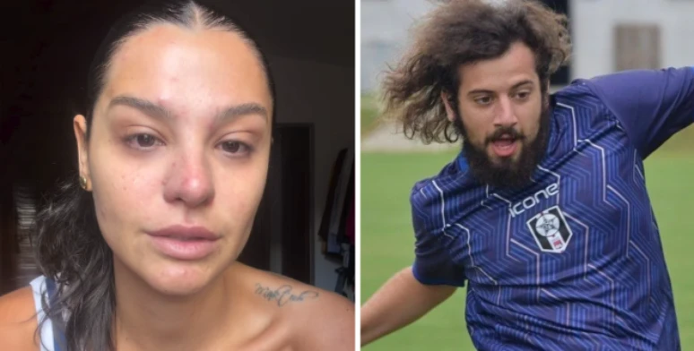 Ex-namorada de Cartolouco se emociona após denunciar agressões do influenciador ao Fantástico