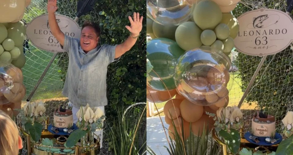 Leonardo celebra 63 anos com festa intimista em casa; veja detalhes