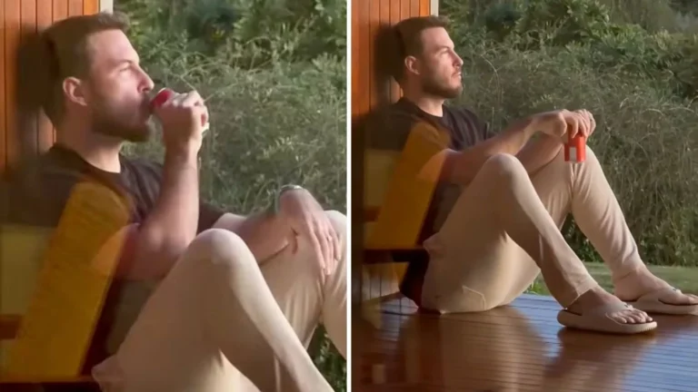 Thiago Nigro bebe refrigerante, dribla Maíra Cardi e web aponta alfinetada