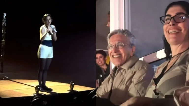 Caetano Veloso vai ao show de Rosalía e ganha homenagem: “Me inspira muito”