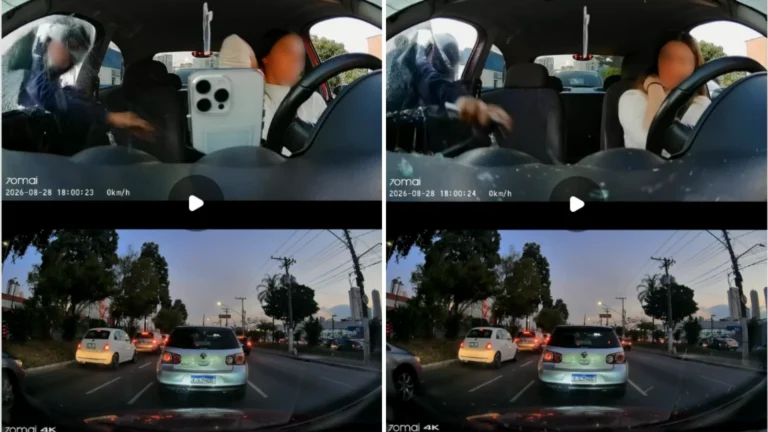 Vídeo: influenciadora tem celular levado após furto “quebra-vidro” do carro