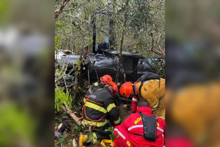 Helicóptero cai em área de mata em Iaras e mobiliza equipes de resgate
