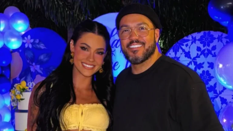 Rayane Figliuzzi posa ao lado de Belo em seu aniversário e rebate rumores de crise após polêmicas