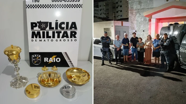 Catador de recicláveis recupera itens sagrados furtados de igreja em MT
