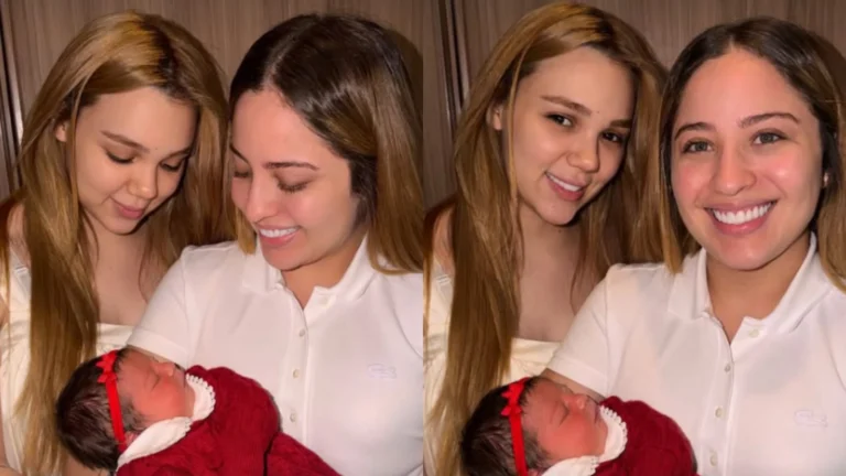 Mari Fernandez e Júlia Ribeiro deixam maternidade após nascimento da filha